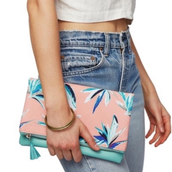 Rachel Pally Reversible Rectangular Tropical Foldover Clutch - Picture 5 of 12
